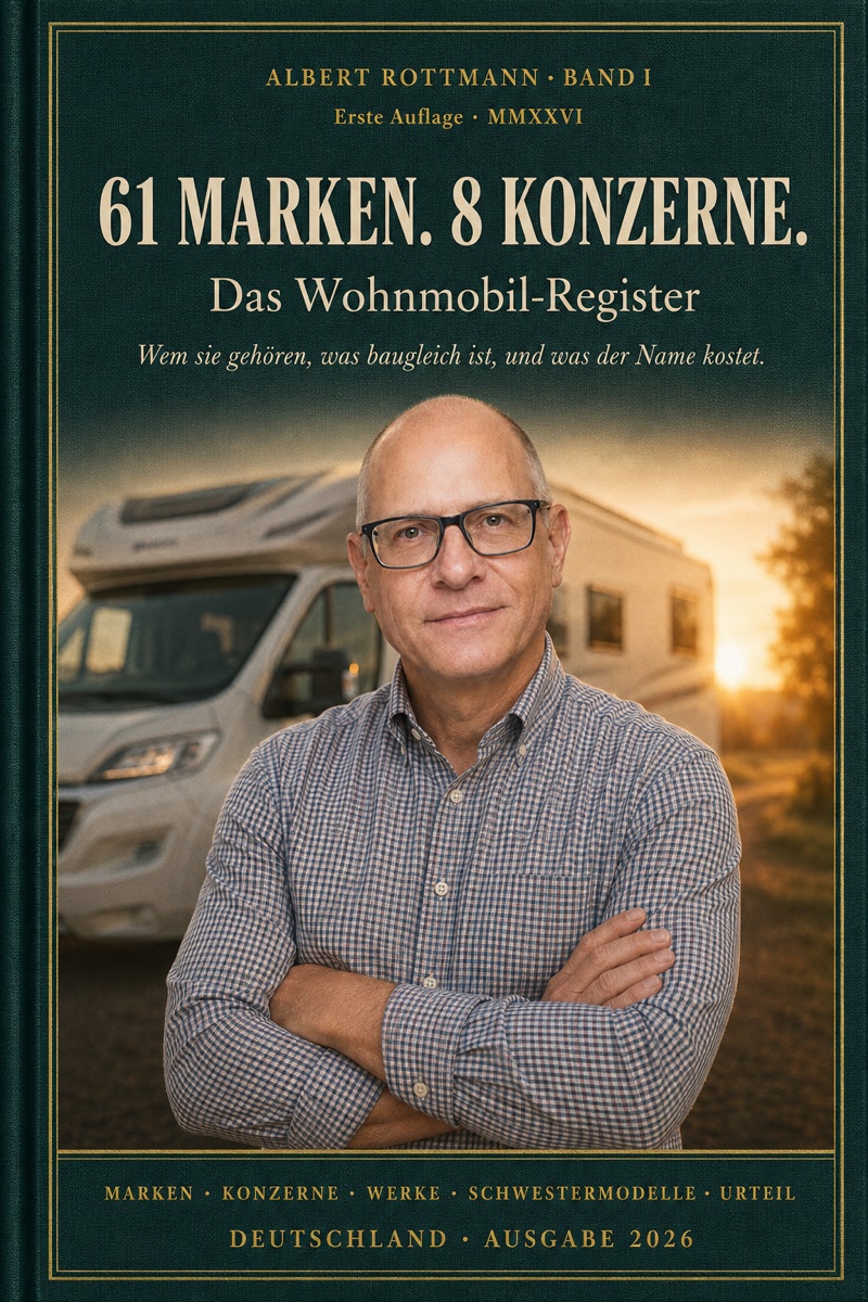 Das Wohnmobil-Register – 61 Marken, 8 Konzerne. E-Book von Albert Rottmann